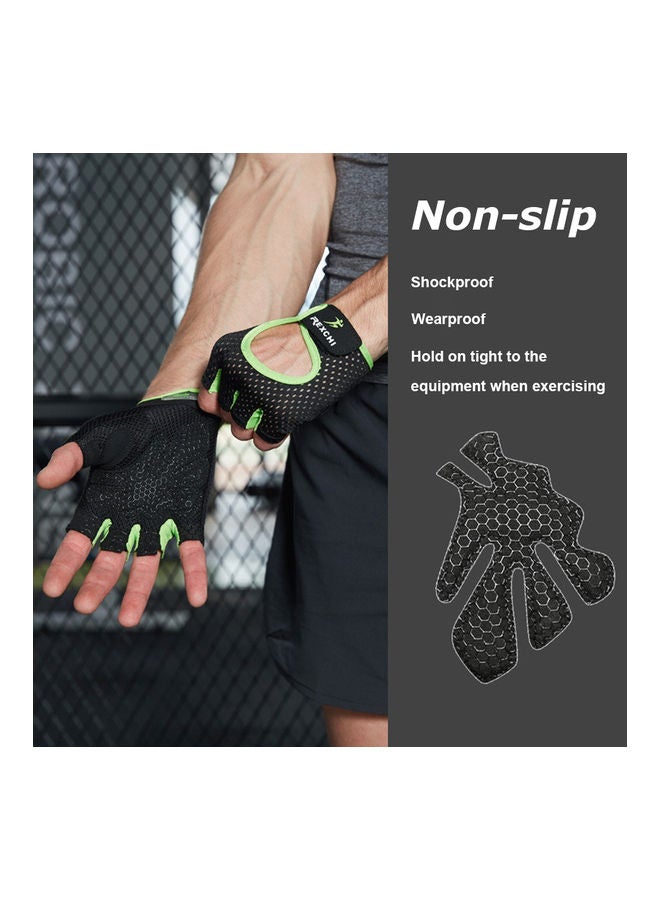 Generic Half-Finger Breathable Wearproof Non-Slip Weightlifting Fitness Gloves 15 x 5 x 8cm  - Image 3