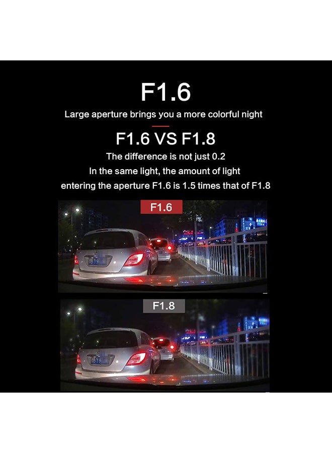 Dash Cam, 1600P30 130 Degree Wide Angle In Car Camera, Dashboard Camera with G Sensor, WiFi, WDR, Loop and Emergency Recording F16