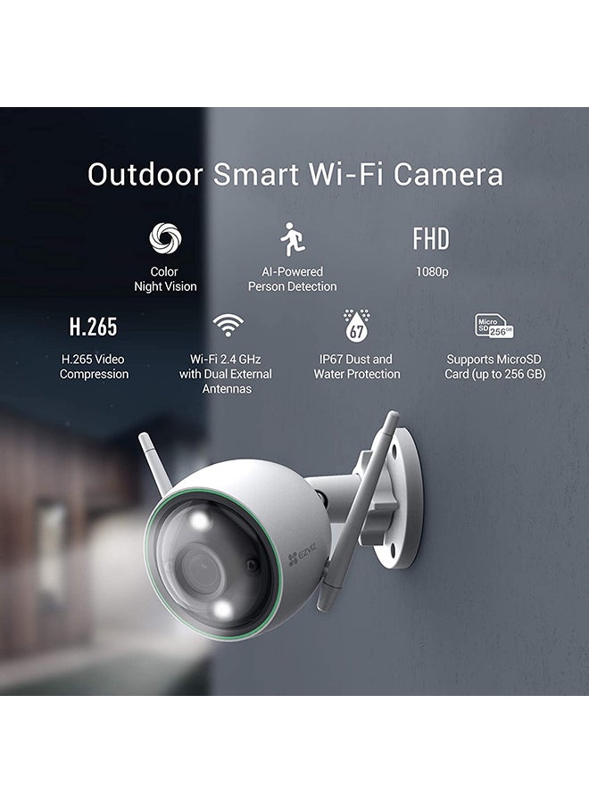 C3N-Smart AI Outdoor Security Camera HD 1080P Full Color Night Vision With Detection Activity Alert Deterrent Alarm