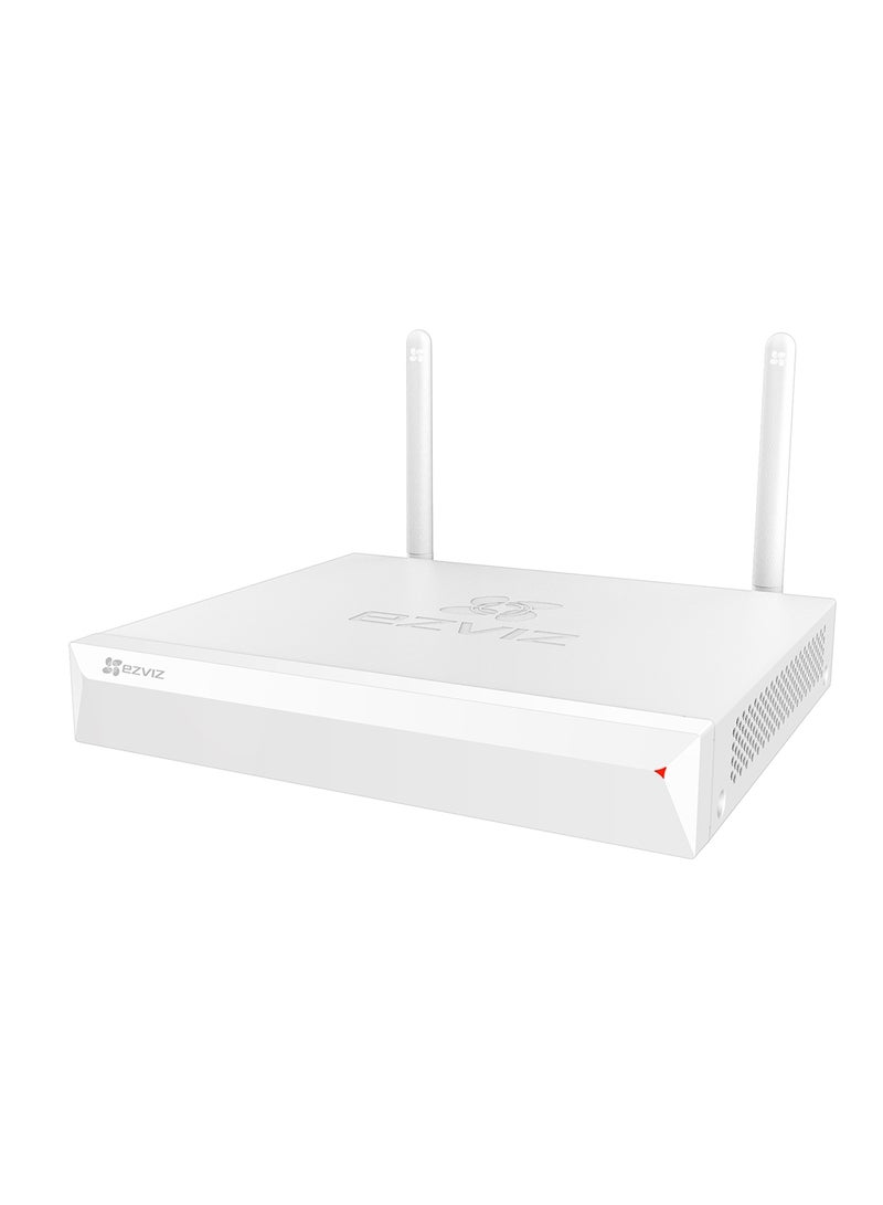 EZVIZ - X5S-4W Wireless 4 Channel NVR, Supports High-Resolution Cameras of Up to 3K Video Quality, Wi-Fi Range (2.4G) Up to 100 m, Supports ONVIF, H.265 Video Technology, HDMI/VGA Output, Supports Up to 8TB Storage | CS-X5S-R100-4W - Image 1