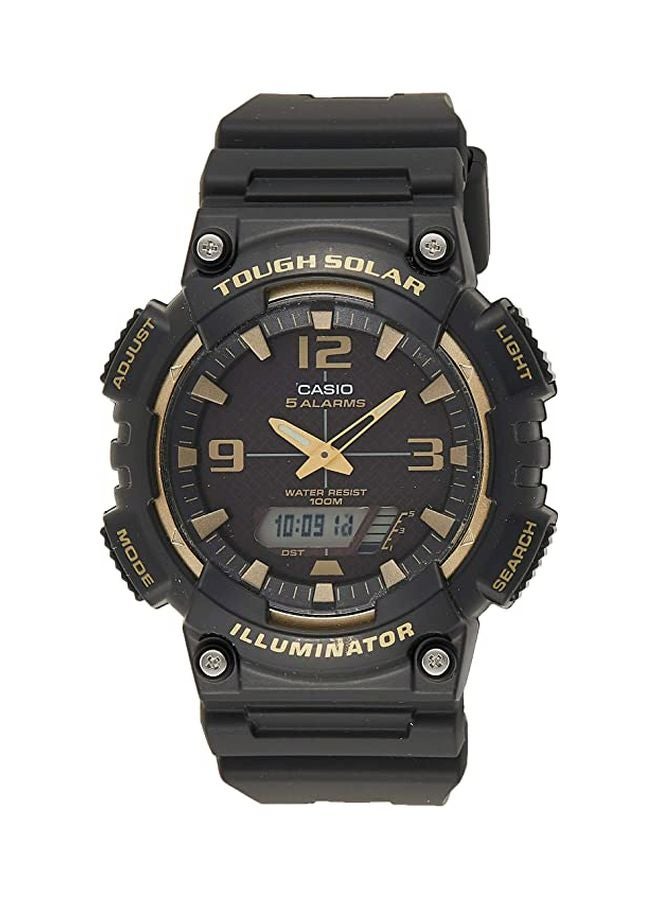 كاسيو ساعة يد رقمية وبعقارب مقاومة للماء طراز AQ-S810W-1A3 - مقاس 46 مم - لون أسود للرجال - Image 2