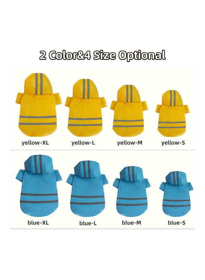Raincoat for Pet with Reflective Strip Hoodie Blue 15.00 x 3.00 x 15.00cm - Image 5