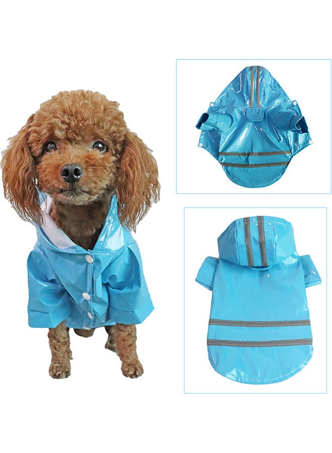 Raincoat for Pet with Reflective Strip Hoodie Blue 15.00 x 3.00 x 15.00cm - Image 2