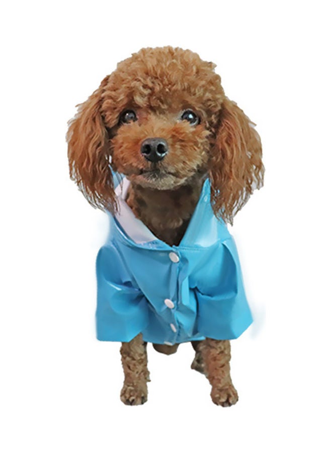 Raincoat for Pet with Reflective Strip Hoodie Blue 15.00 x 3.00 x 15.00cm - Image 1