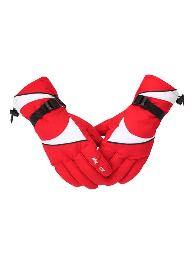 Generic 1 Pair of Outdoor Full-Finger Warm Mittens Thermal Gloves Red 36.00 x 3.50 x 18.00cm - Image 3