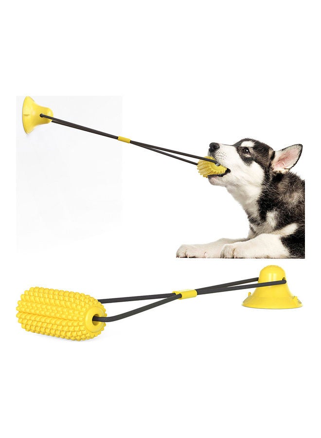 لعبة مضغ وفرشاة أسنان للحيوانات الأليفة أصفر 14.70 x 6.80 x 12.70سم - Image 1