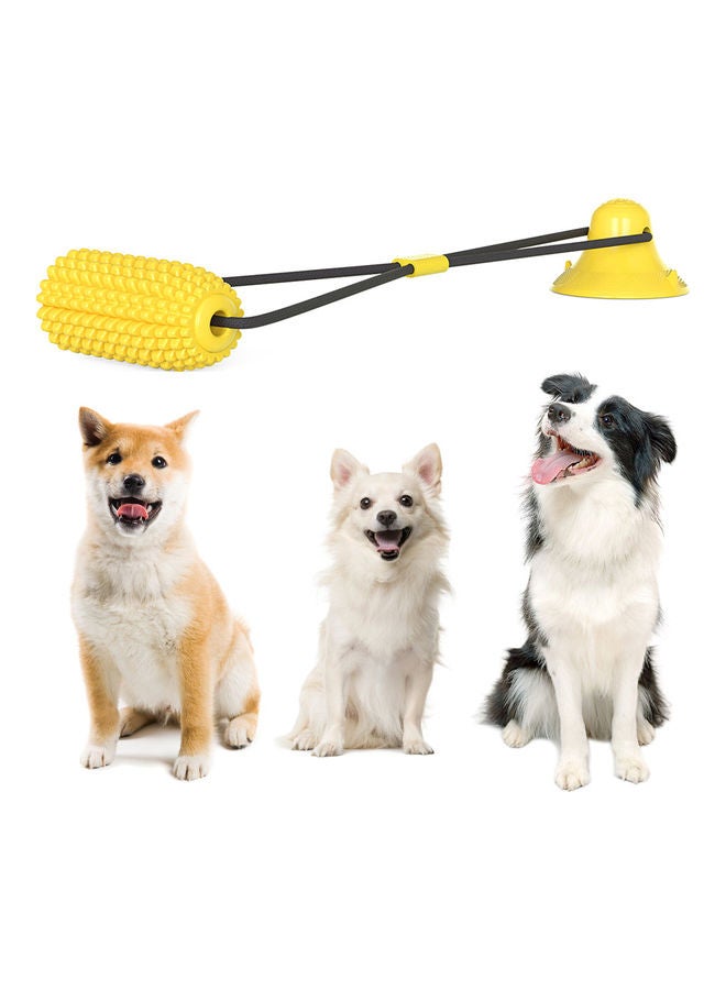 لعبة مضغ وفرشاة أسنان للحيوانات الأليفة أصفر 14.70 x 6.80 x 12.70سم - Image 2