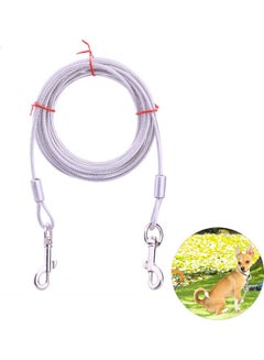 Tie Out Cable for Dogs 5 metre White 14.00 x 5.00 x 14.00cm - v1607506646/N42920172A_2