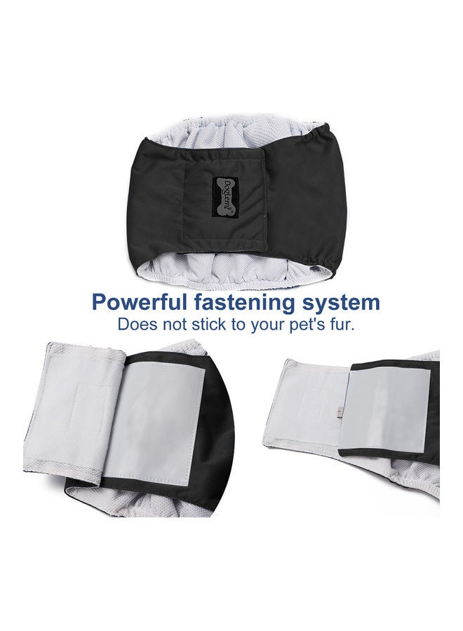 Male Dog Belly Diaper Band Black 25.00 x 1.50 x 18.00cm - Image 5