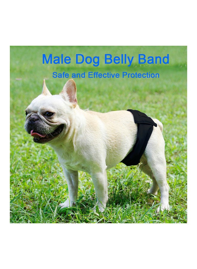Male Dog Belly Diaper Band Black 25.00 x 1.50 x 18.00cm - Image 3