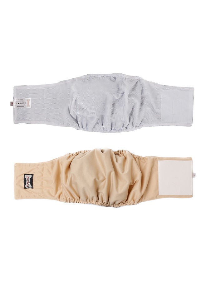 Male Dog Belly Diaper Band Beige 25.00 x 2.50 x 18.00cm - Image 2