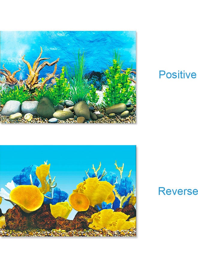 Generic - Aquarium Background Poster Decoration Landscape Sticker for Fish Tank Multicolour 30.00 x 1.00 x 1.00cm - Image 1