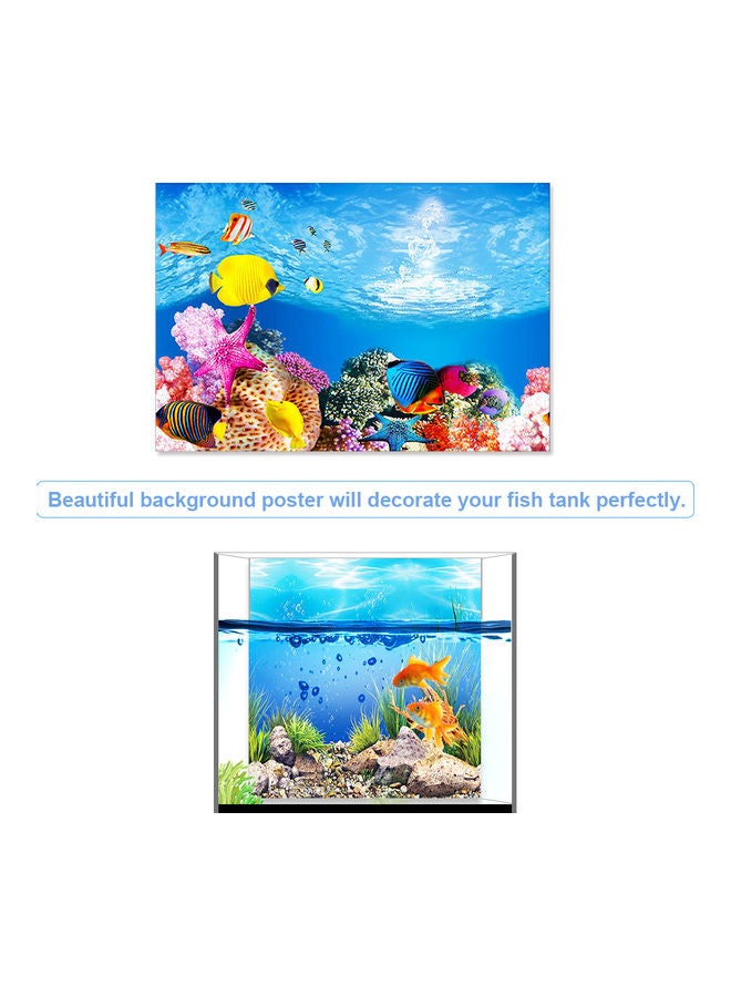 Generic - Aquarium Background Poster Decoration Landscape Sticker for Fish Tank Multicolour 30.00 x 1.00 x 1.00cm - Image 1