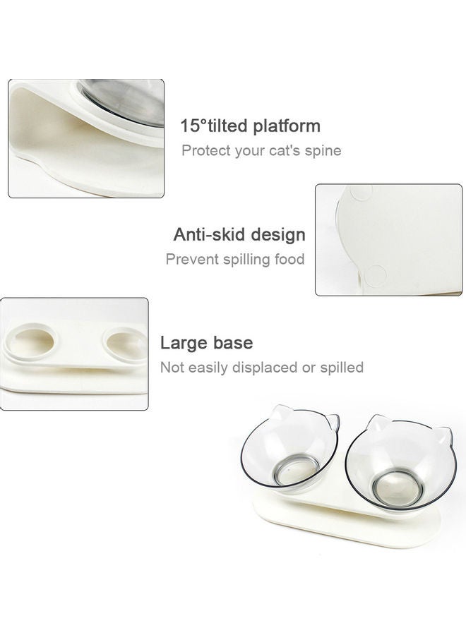 سلطانية طعام وماء للحيوانات الأليفة شفاف 15.00 x 13.5 x 15.00سم - Image 3