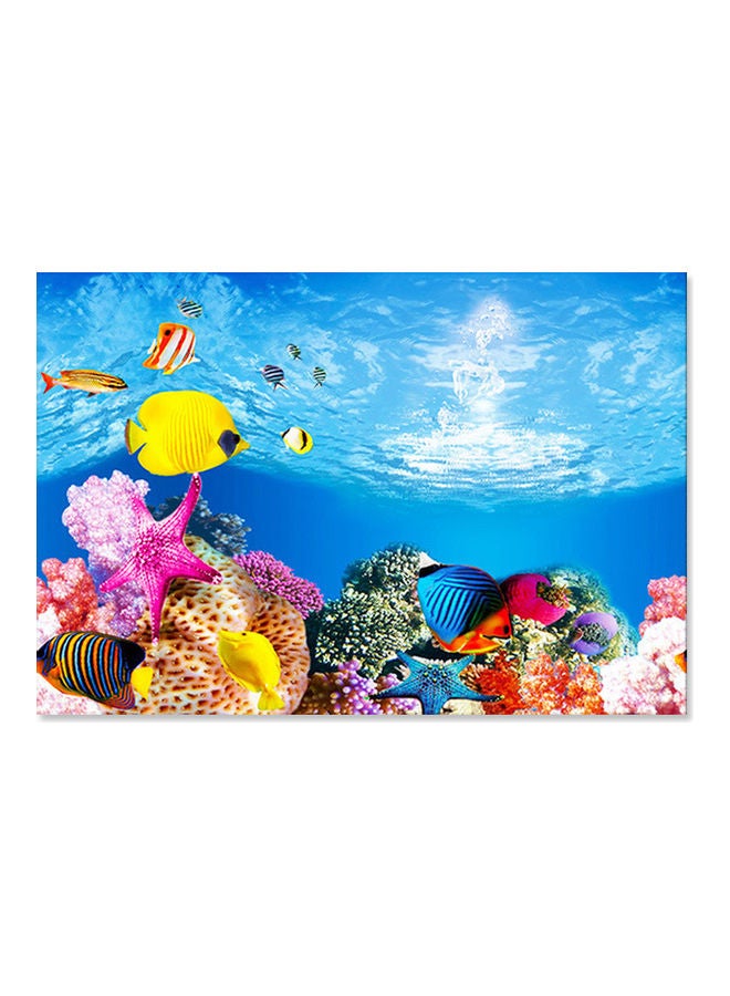 ملصق لتزيين خلفية حوض السمك بتصميم منظر طبيعي متعدد الألوان 60.00 x 1.50 x 1.50سم - Image 1