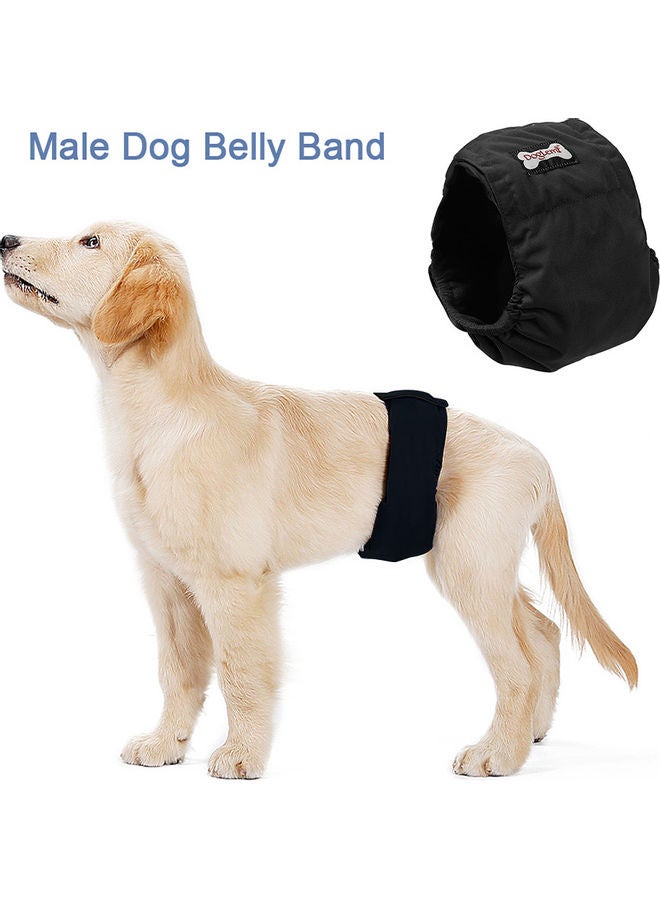 Male Dog Belly Diaper Band Black 25.00 x 5.00 x 18.00cm - Image 1