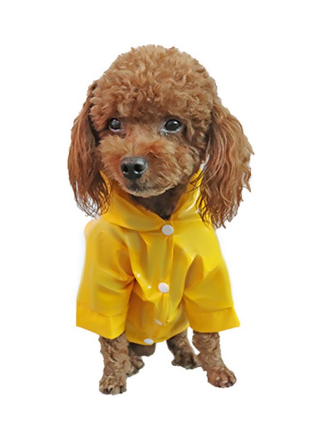 Raincoat for Pet with Reflective Strip Hoodie Yellow 15.00 x 3.00 x 15.00cm - Image 1