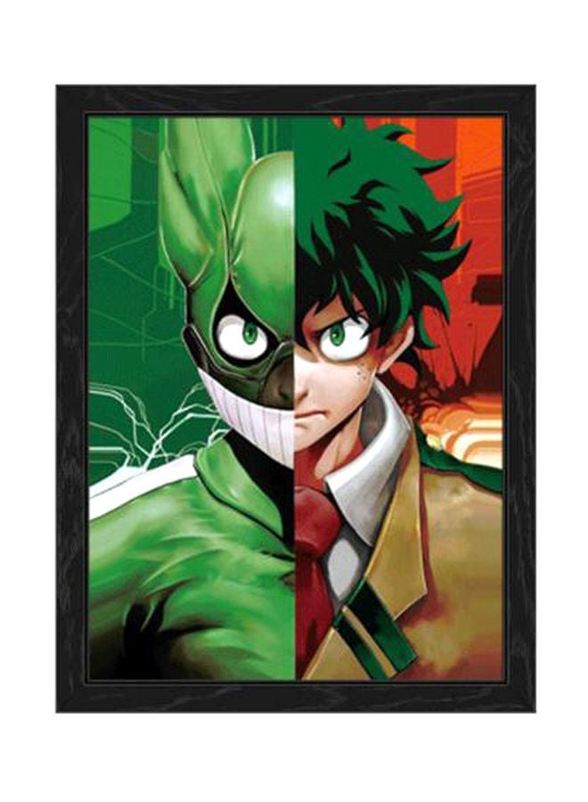 ملصق ثلاثي الأبعاد بتصميم من مسلسل الرسوم المتحركة "Boku No Hero" متعدد الألوان 30x40سم - Image 1
