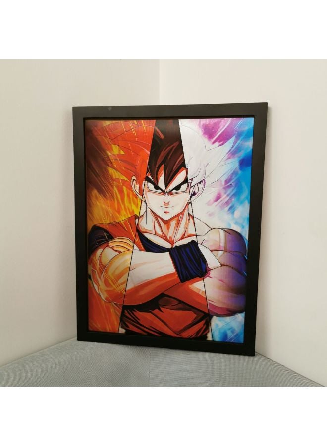 Anime Dragonball 3D Poster Without Frame Multicolour 30x40cm