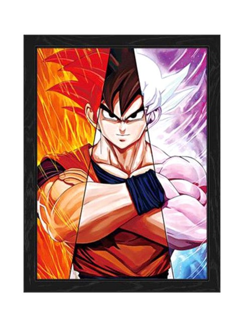 Anime Dragonball 3D Poster Without Frame Multicolour 30x40cm
