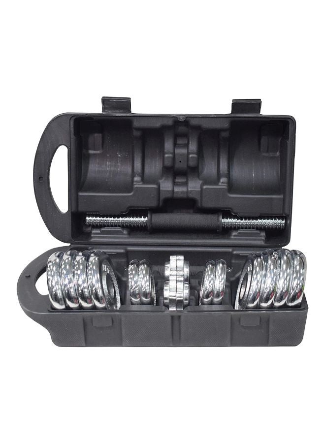 SkyLand - 19-Piece Chrome Dumbell Set 15kg - Image 1