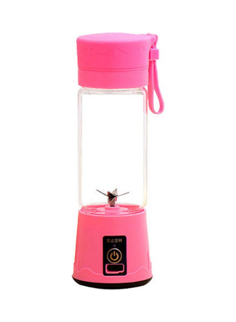 380ml Portable USB Handheld Rechargeable Juicer Cup Blender With 6-Blades 0 L H34209P-KM Pink - Image 1