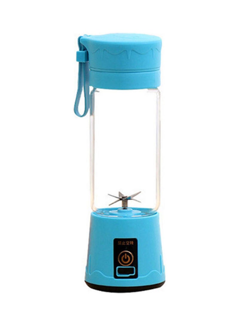 380ml Portable USB Handheld Rechargeable Juicer Cup Blender With 6-Blades Blue 24.5x9x9cm - Image 1