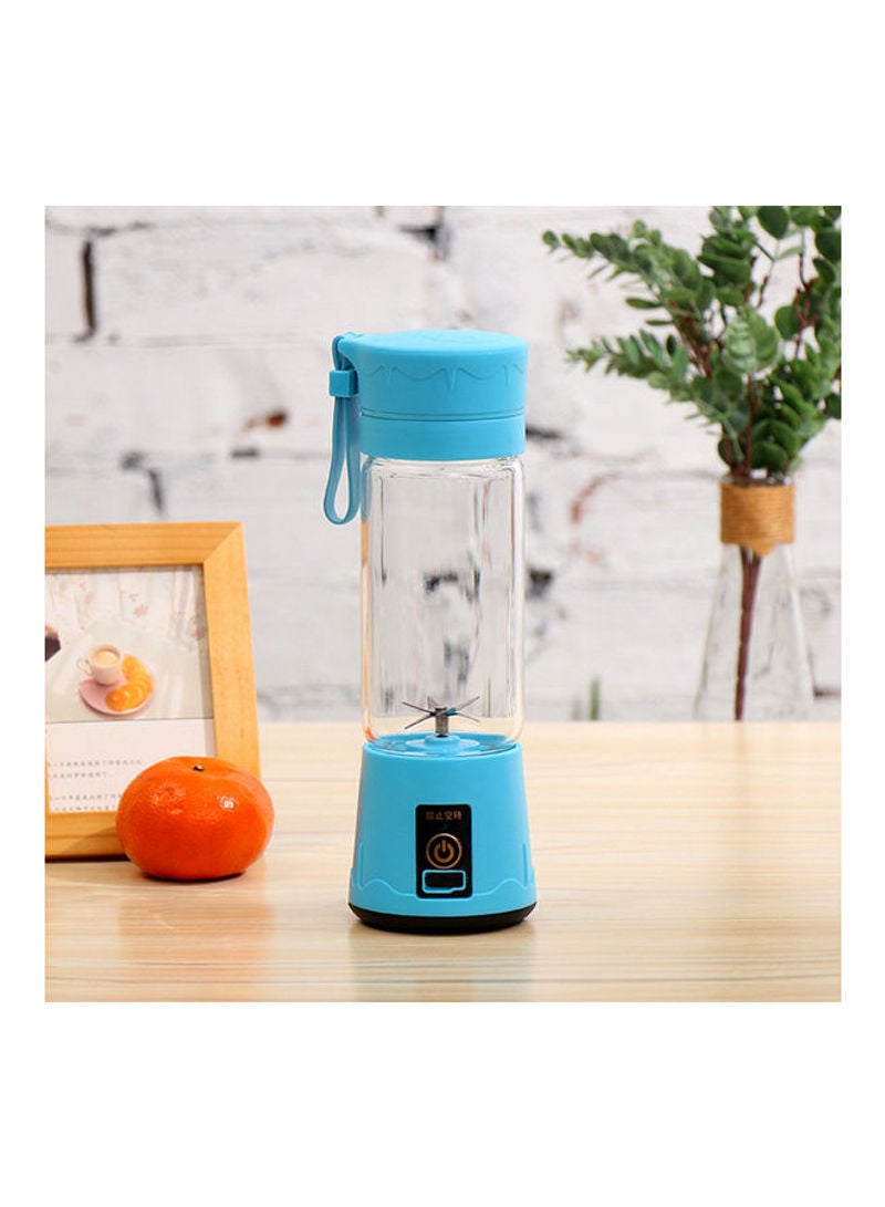 380ml Portable USB Handheld Rechargeable Juicer Cup Blender With 6-Blades Blue 24.5x9x9cm - Image 2