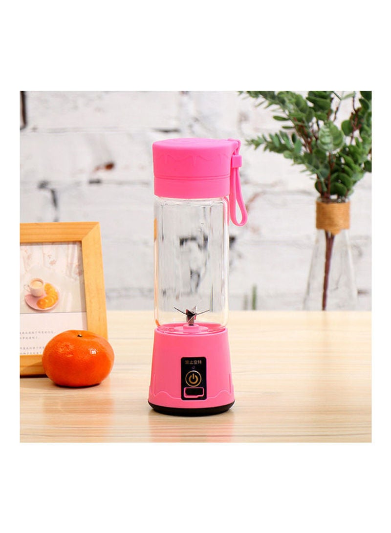 380ml Portable USB Handheld Rechargeable Juicer Cup Blender With 6-Blades 0 L H34209P-KM Pink - Image 2