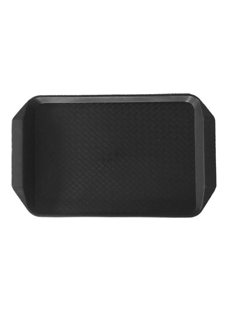 17-Inch x 12-Inch Rectangular Non-slip Surface Serving Tray Black 43x2.5x30cm
