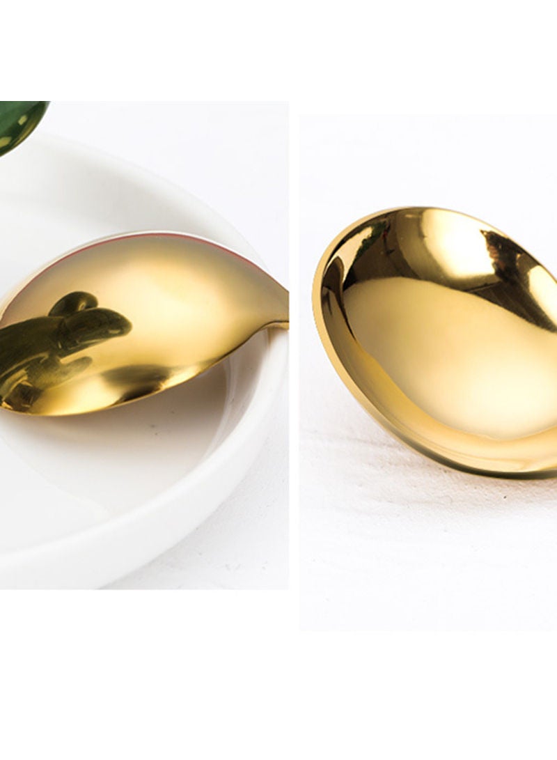 EHOME 3 Pieces Long Handle Steel Spoon Multicolour 16cm - Image 2