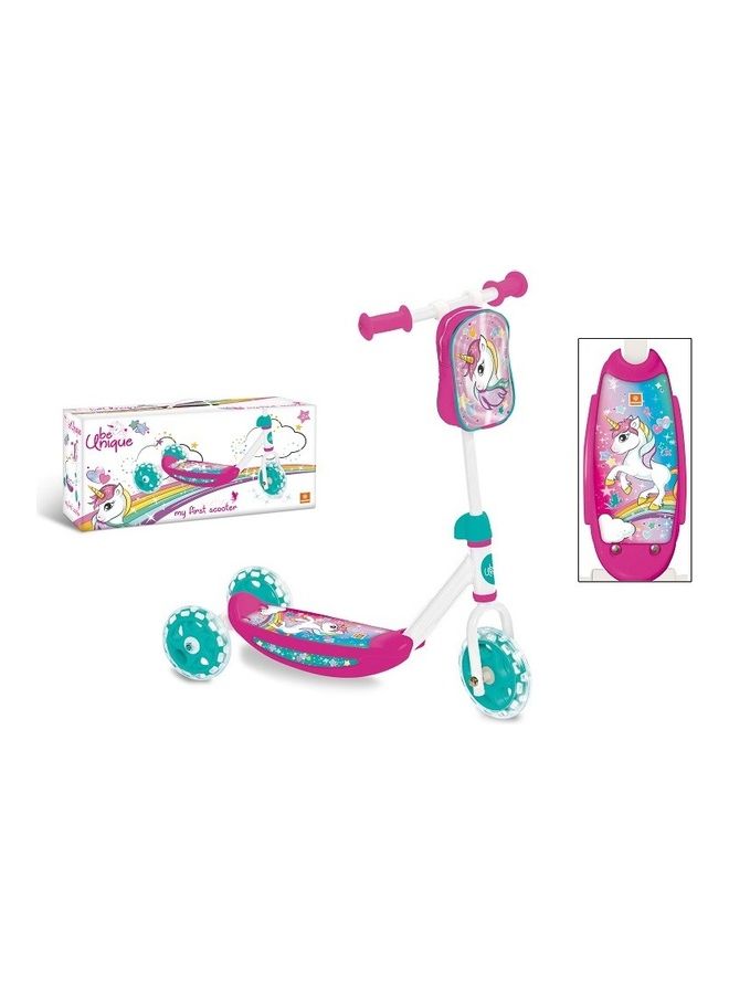 موندو سكوتر ماي فيرست يونيكورن بثلاث عجلات مع حقيبة وردي 2.4كيلوجرام