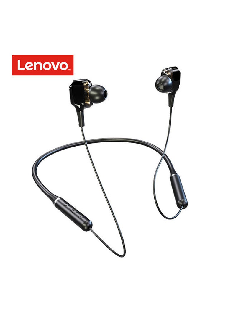 Lenovo LP40 BT Wired In-Ear Headphones With Loop Neck Sling Black - Image 2