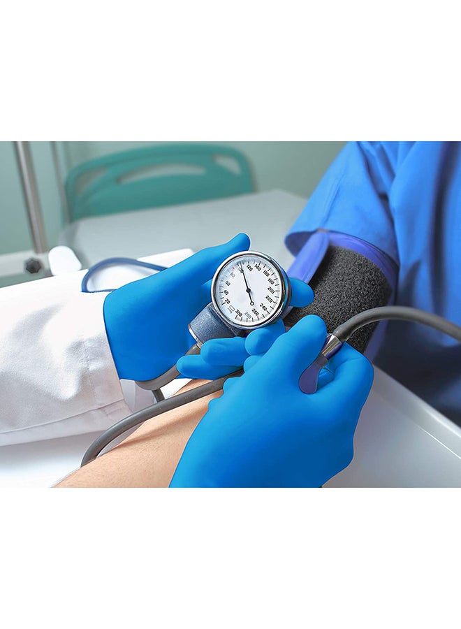 100-Piece Disposable Powder Free Nitrile Gloves Blue L - Image 2