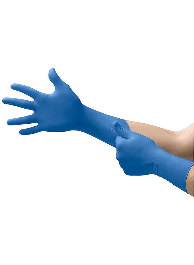 100-Piece Disposable Powder Free Nitrile Gloves Blue L - Image 4