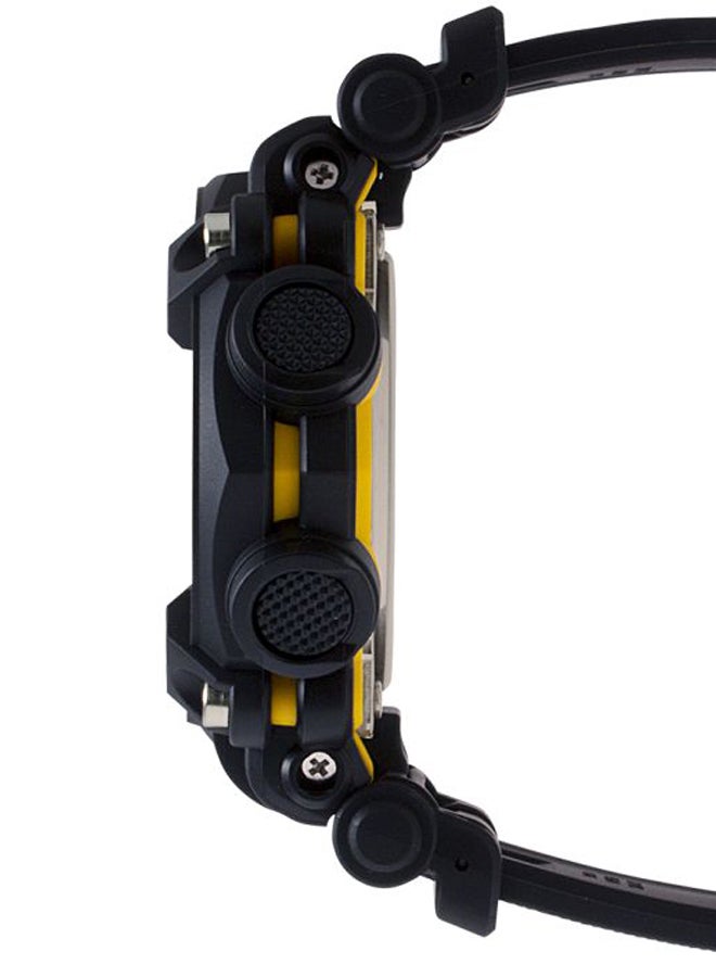 جي شوك ساعة يد بعقارب ورقمية دائرية الشكل بسوار من الراتنج مقاس 52 مم - لون أسود - طراز GA-900-1ADR للرجال - Image 3