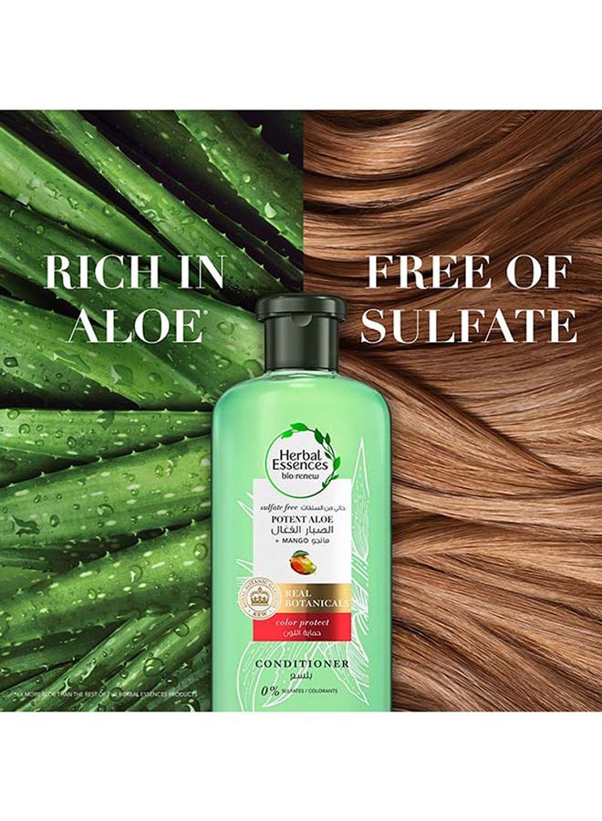 Herbal Essences - Color Protect Sulfate Free Potent Aloe Vera And Mango Natural Conditioner For Dry Hair 400ml - Image 1