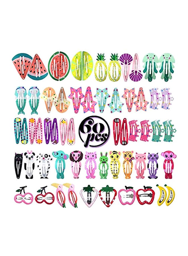 MissTiara - 60-Pieces Hair Clips Multicolour - Image 1