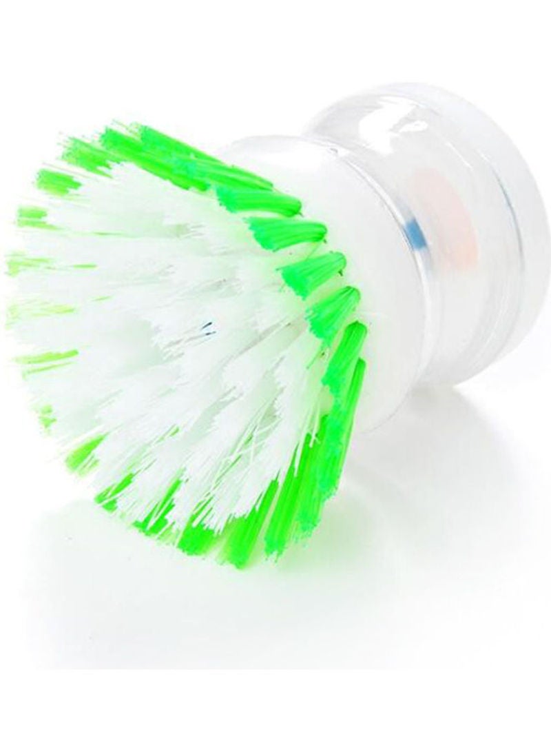 Generic Dish Scrubber Brush With Soap Dispenser Multicolour 9x5x6cm  - Image 3