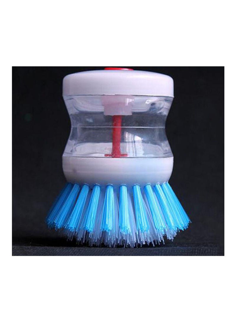 Generic Dish Scrubber Brush With Soap Dispenser Multicolour 9x5x6cm  - Image 2