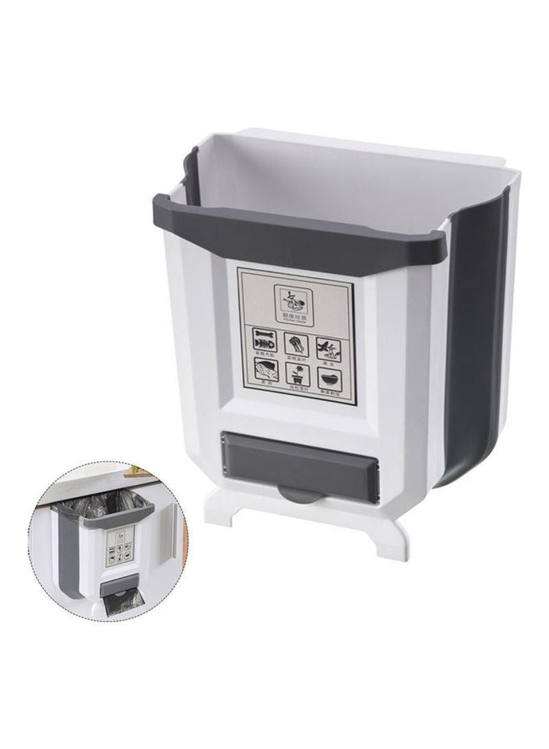 Mini Hanging Garbage Can White 26x6x24cm