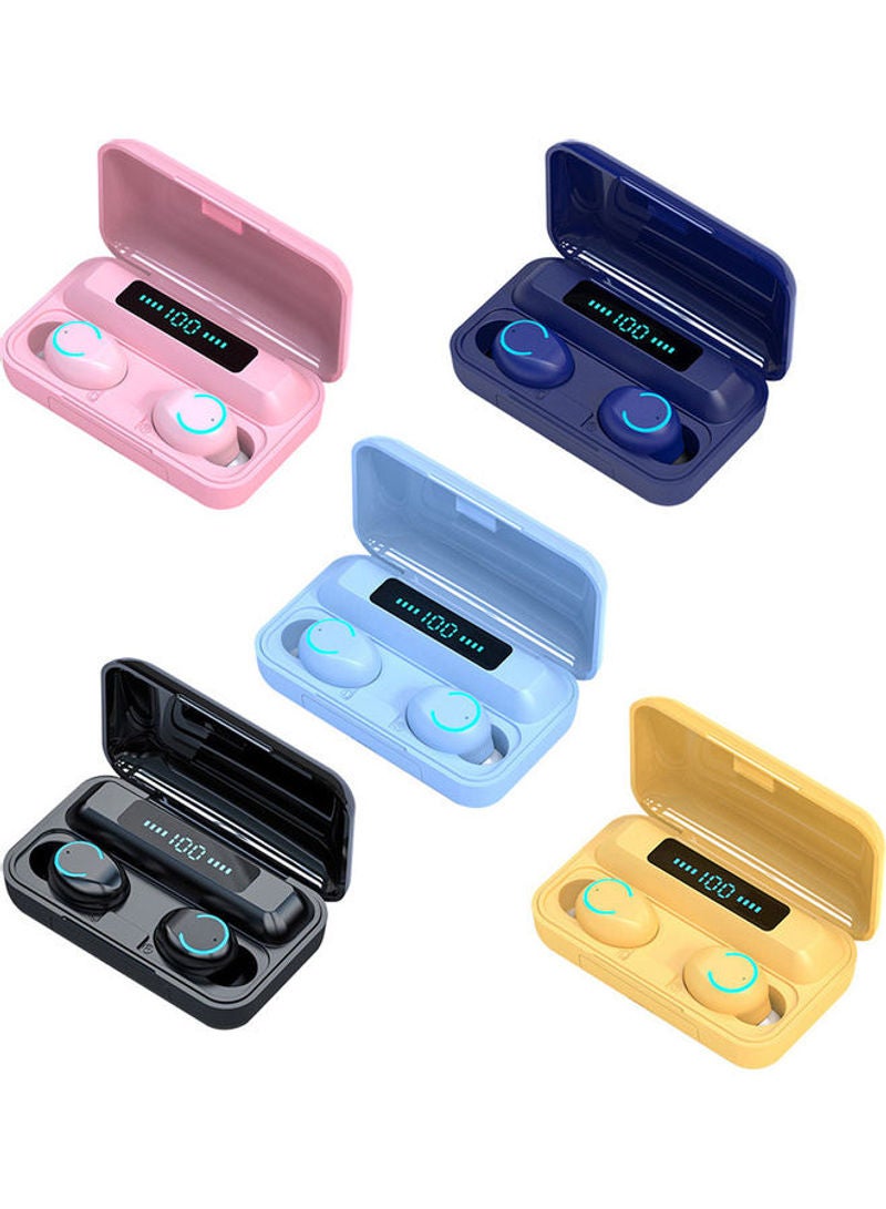 Generic - Macaron F9-9 BT Wireless In-Ear Headphones With Display Dark Blue - Image 1