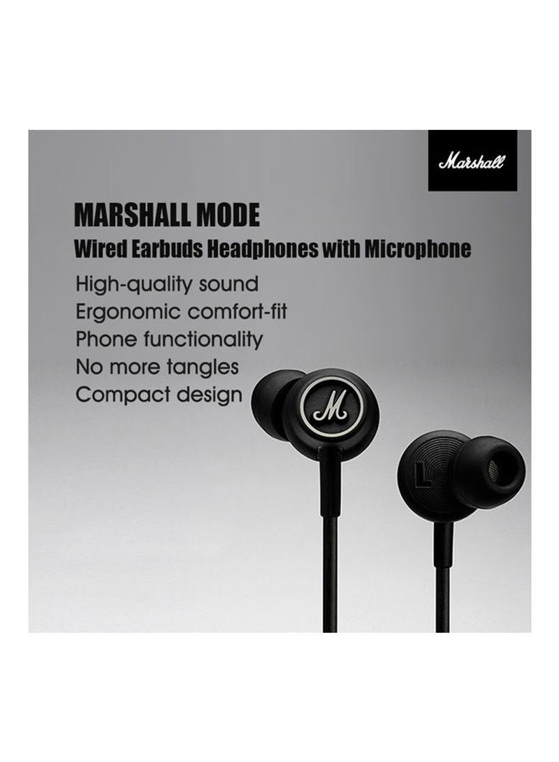 Generic - Marshall Mode Wired In-Ear Headphones Black - Image 1