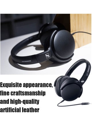 سماعات الرأس السلكية بتصميم يغطي الأذن مع ميكروفون طراز HD400S أسود - view 4