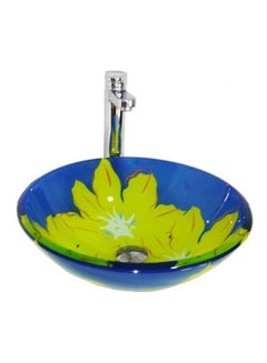 Decorative Double Bath Basin With Mixer And Drain Multicolor