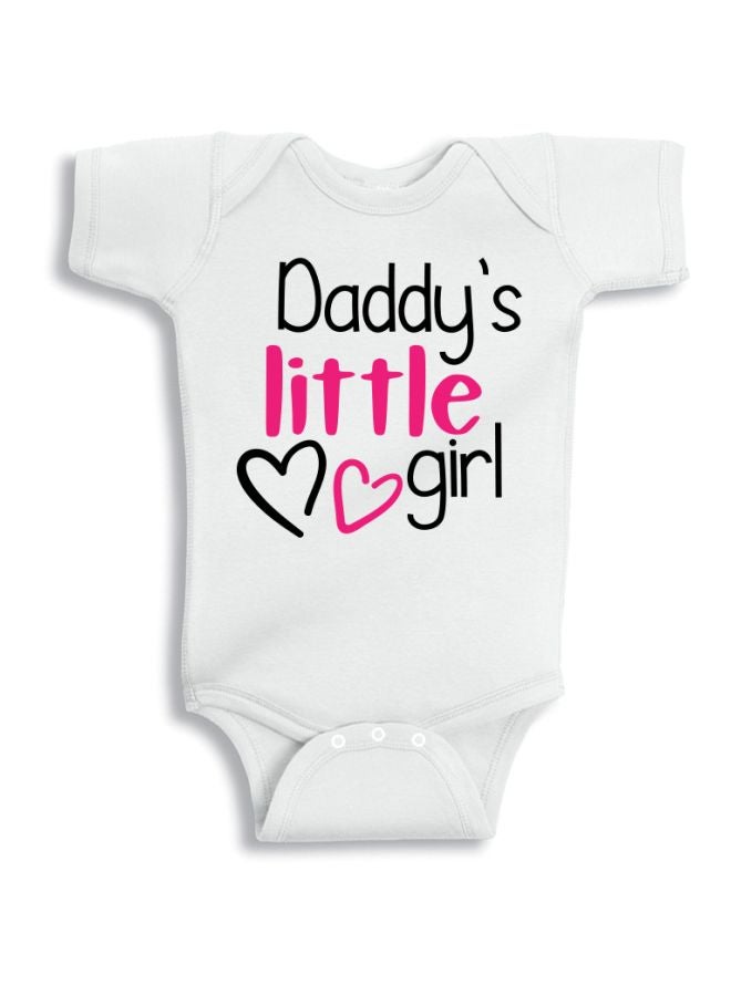 Twinkle Hands Daddy's Little Girl Printed Onesies White/Black/Pink