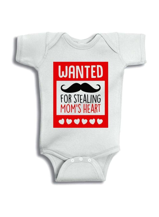 Twinkle Hands Wanted Printed Onesies White/Red/Black - Image 1