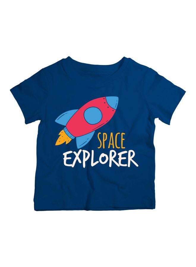 Twinkle Hands - Space Explorer Printed T-Shirt Blue/Red - Image 1