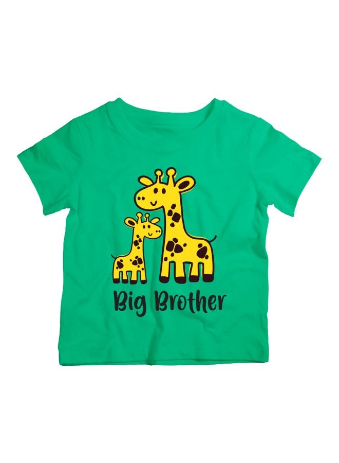 Twinkle Hands Big Brother Printed T-Shirt Green
