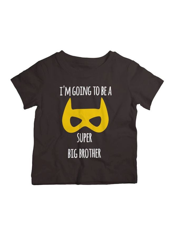 Twinkle Hands - I Am Going To Be A Big Brother Printed T-Shirt Black - Image 1